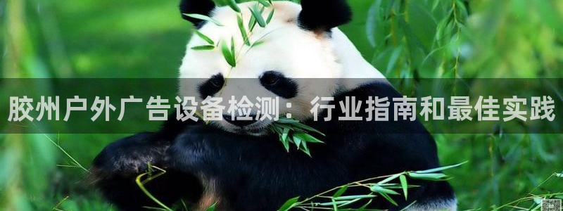 杏宇平台代理怎么样：胶州户外广告设备检测：行业指南和最佳实践