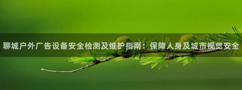 杏宇平台注册地址：聊城户外广告设备安全检测及维护指南：保障人身及城市视觉安全