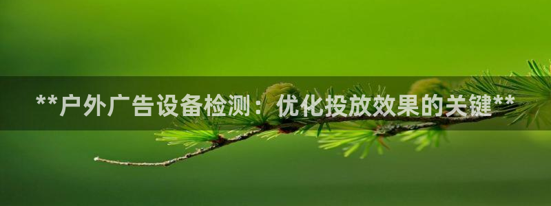 杏宇平台代理怎么样啊：**户外广告设备检测：优化投放效果的关键**