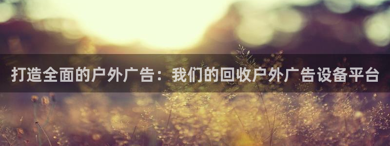 杏宇平台招商：打造全面的户外广告：我们的回收户外广告设备平台