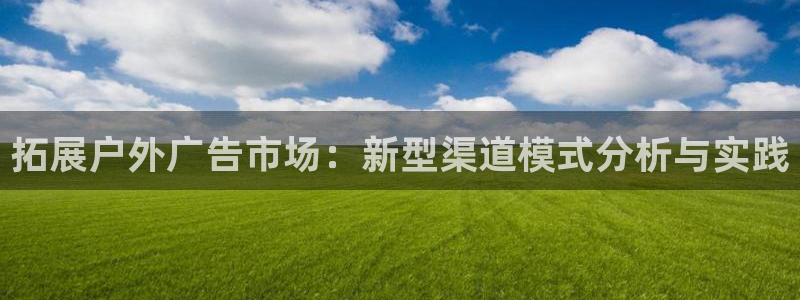 杏宇平台客服：拓展户外广告市场：新型渠道