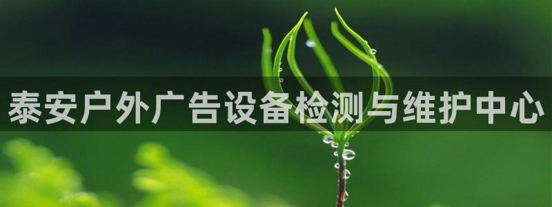 杏宇平台代理多少钱一个：泰安户外广告设备检测与维护中心